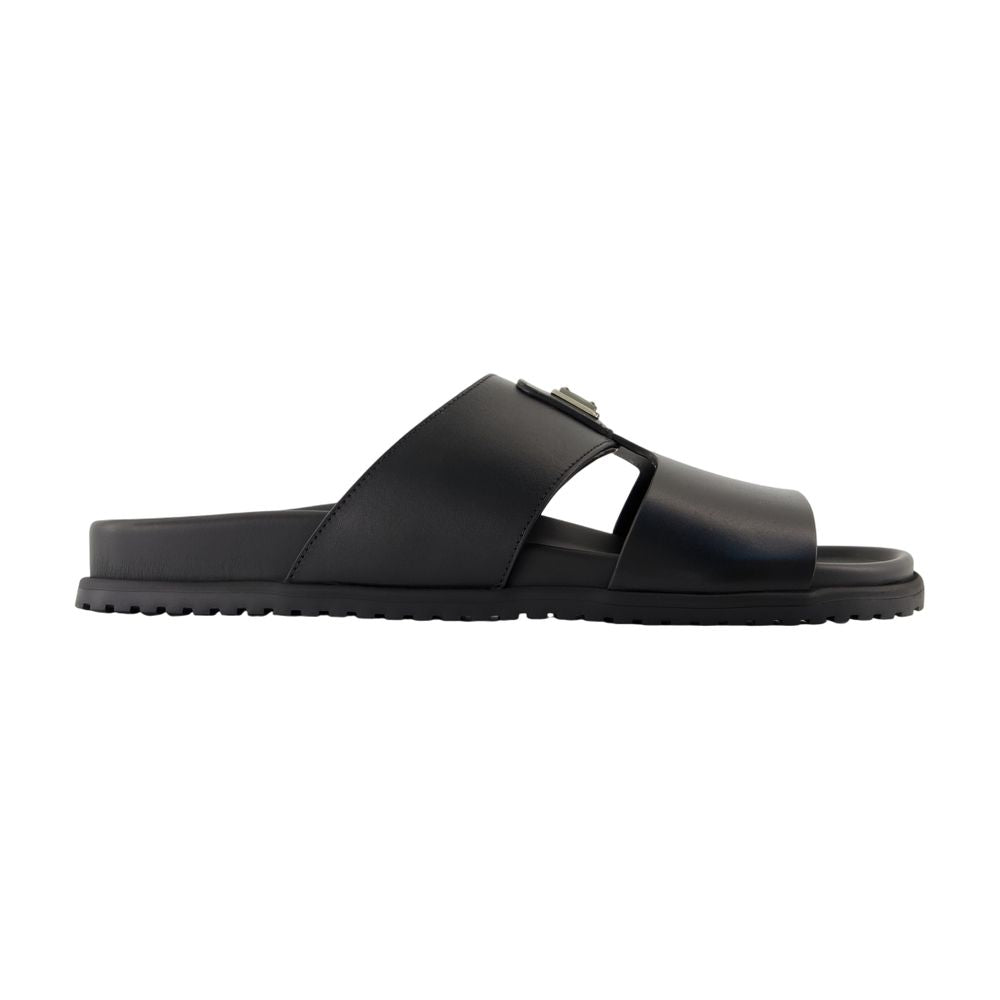 Women's Casual sandals - Dolce&Gabbana - Leather - Black