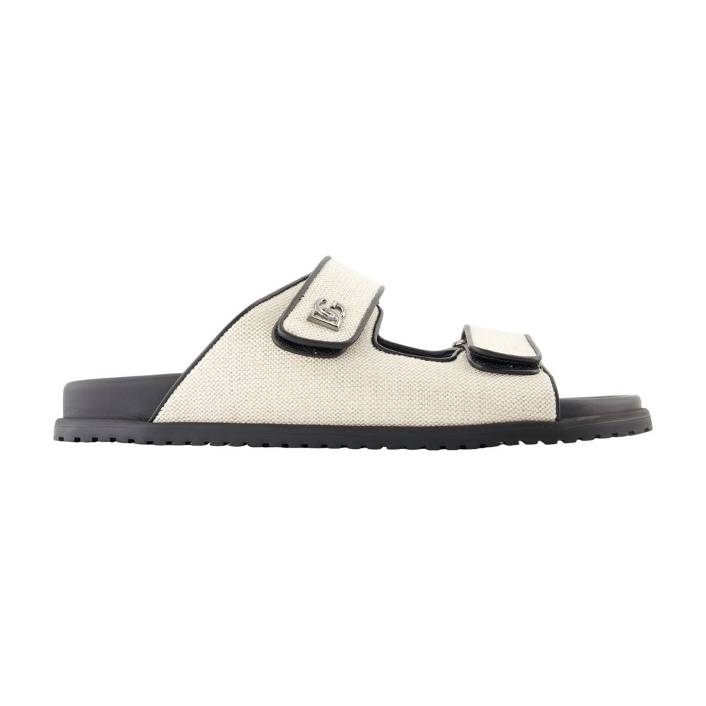 Women's Casual sandals - Dolce&Gabbana - Cotton - White