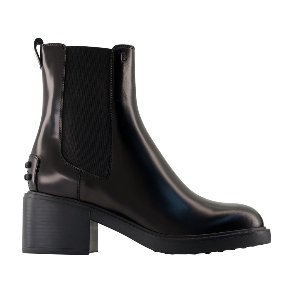 Women's Stivaletto Ankle Boots - Tod's - Leather - Black