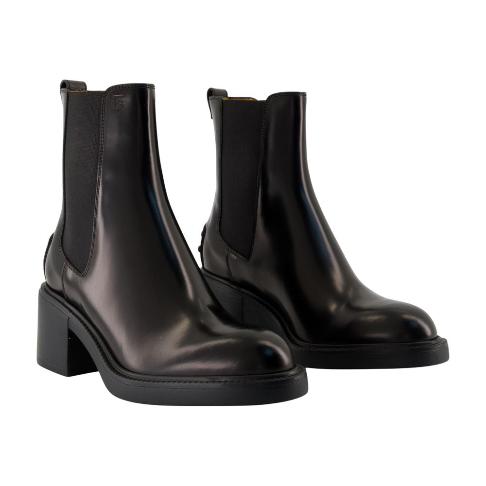 Women's Stivaletto Ankle Boots - Tod's - Leather - Black