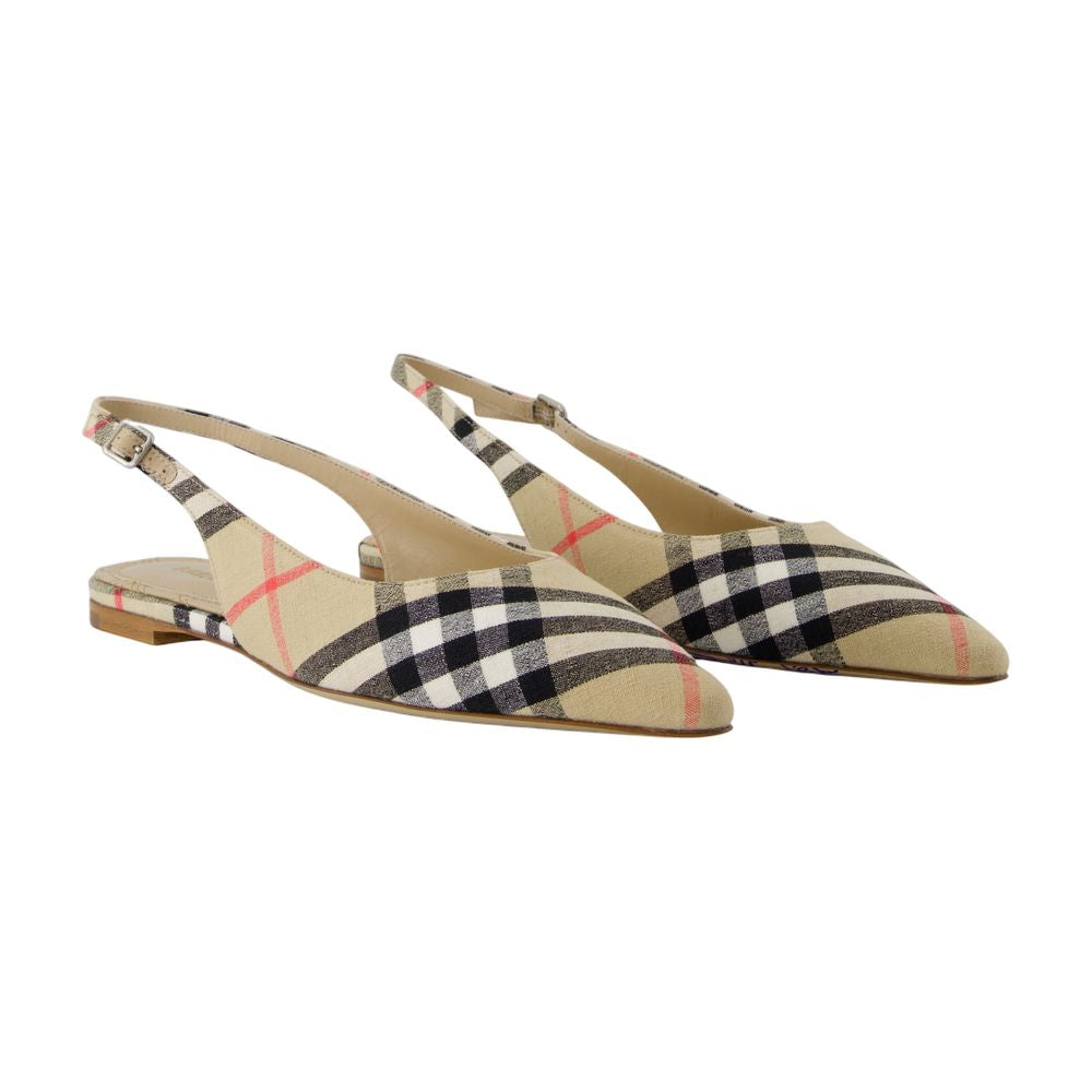 Dame 05 Slingbacks - Burberry - Linen - Beige