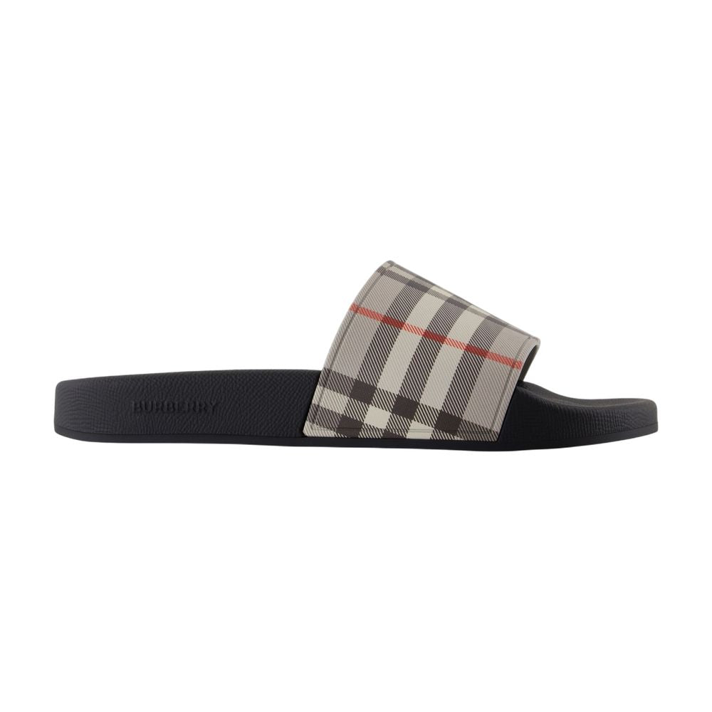 Women's Furley Sandals - Burberry - Synthetic Leather - Grey