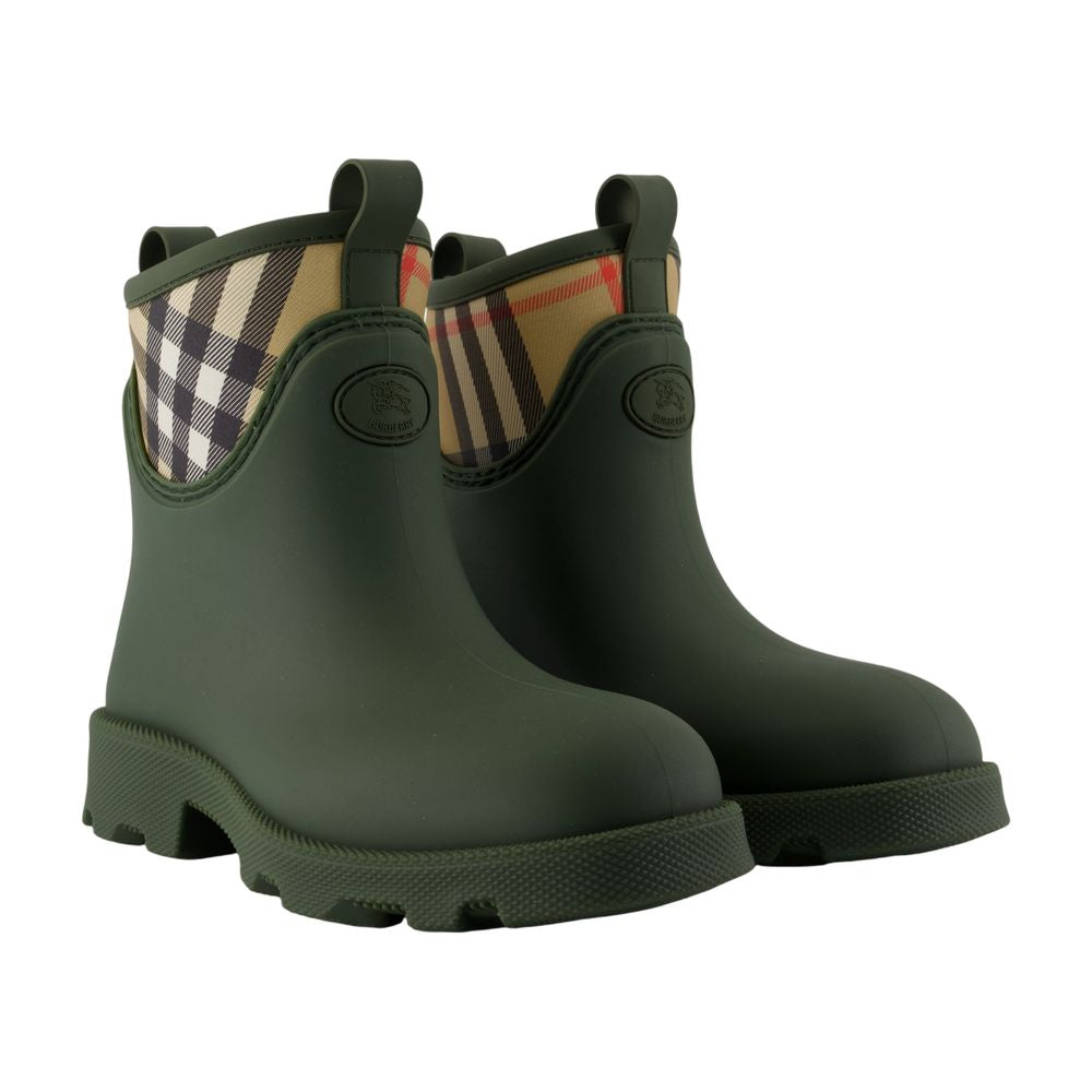 Women's Marsh Stamp Low Ankle Boots - Burberry - Synthetic - Green