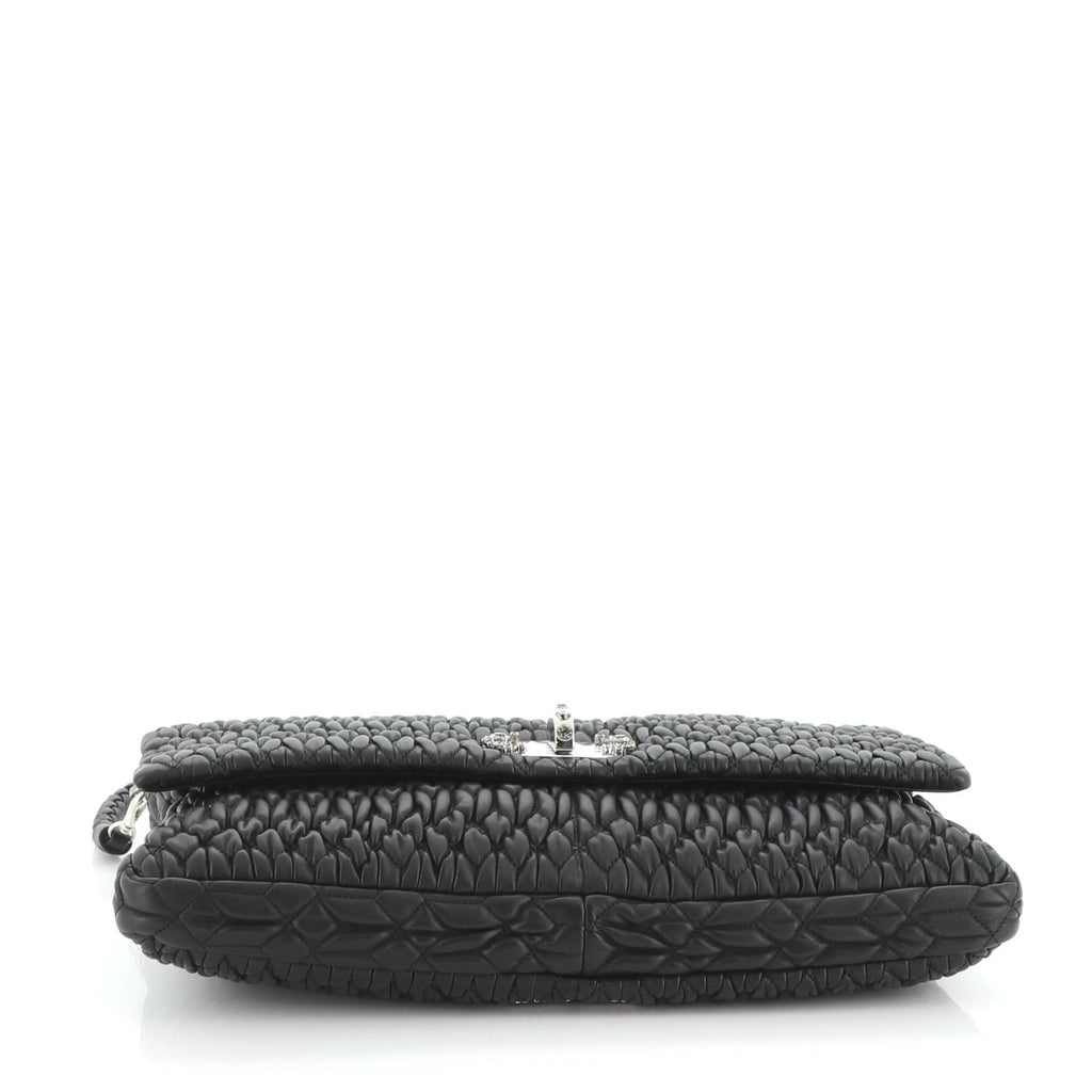 Crystal Clutch Matelasse Leather Large