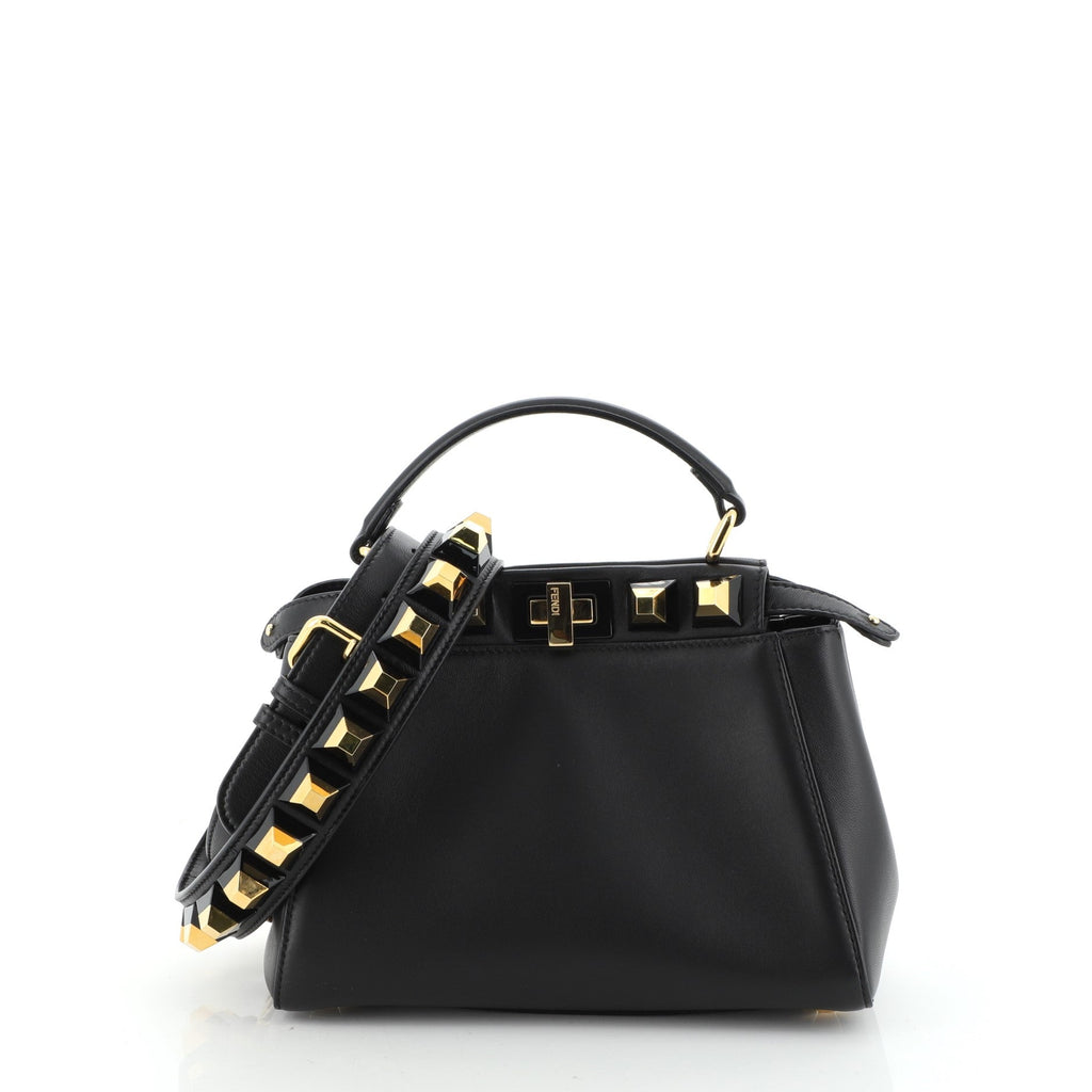 Peekaboo Bag Leather with Studded Detail Mini