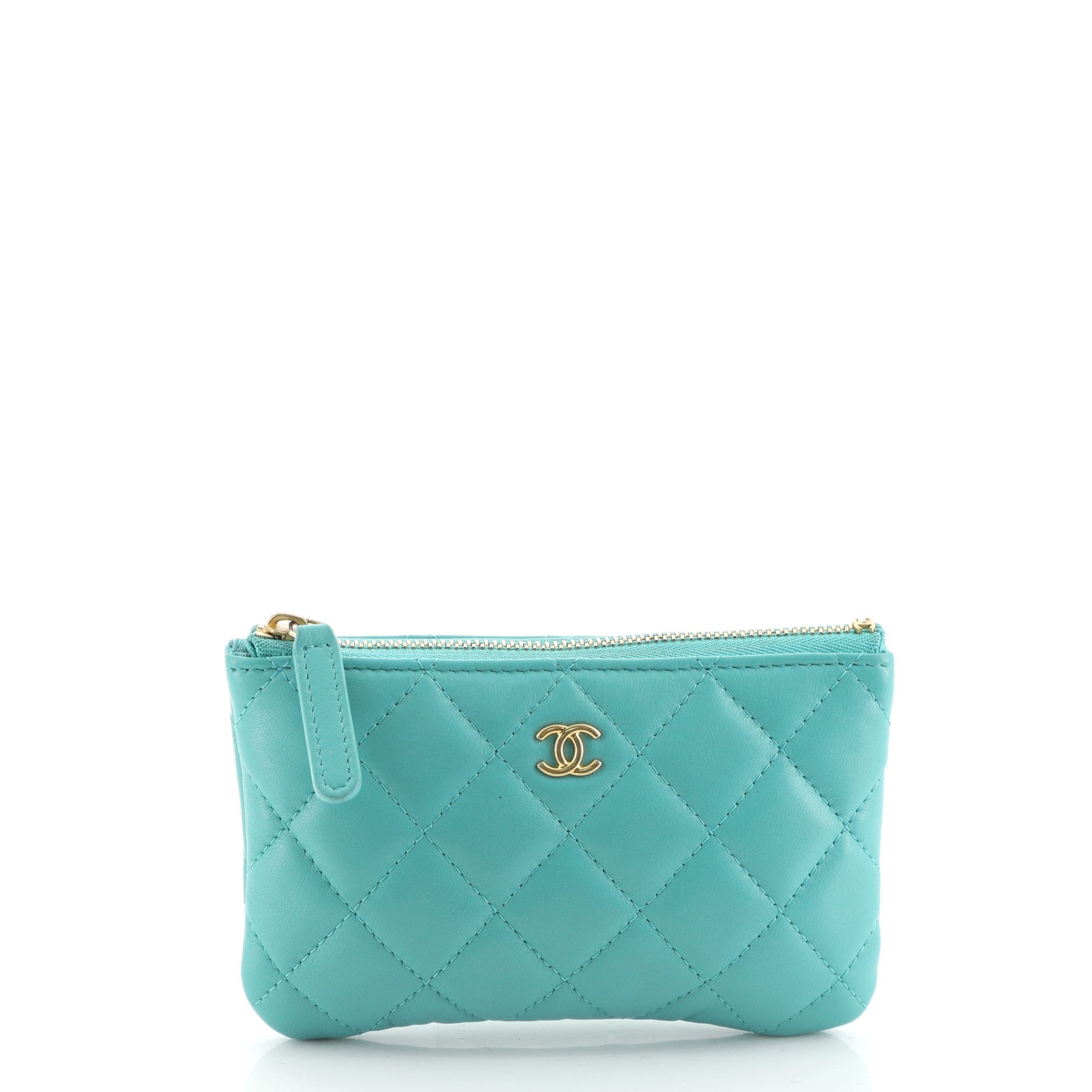 Classic O Case Pouch Quilted Lambskin Mini