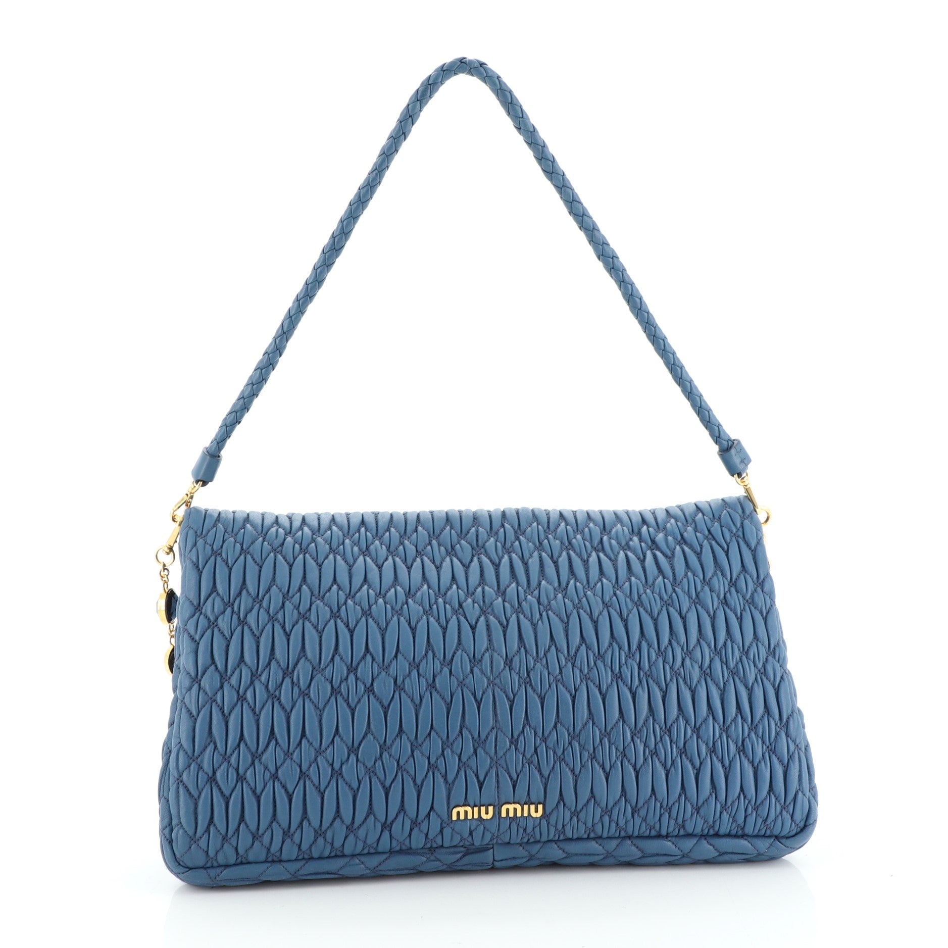 Crystal Clutch Matelasse Leather Large