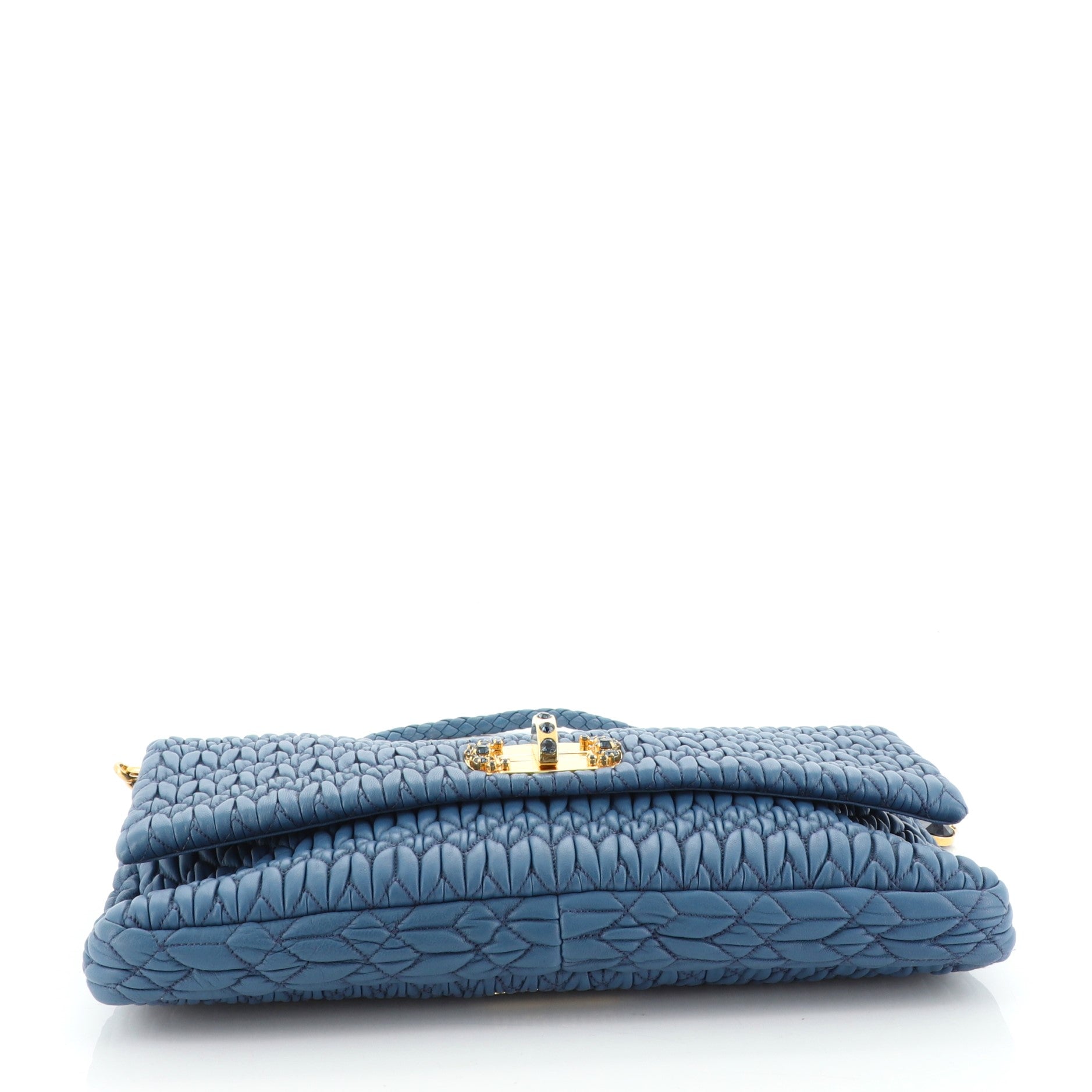 Crystal Clutch Matelasse Leather Large
