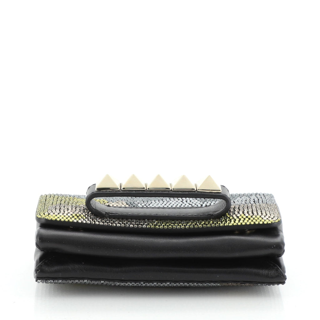 Va Va Voom Clutch Crystal Camo Embellished Suede and Leather Small
