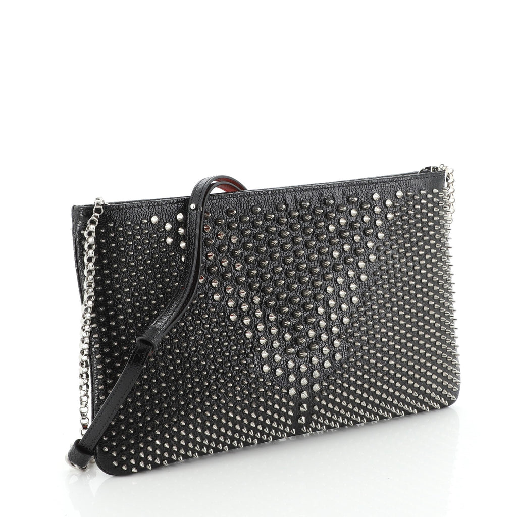 Loubiposh Clutch Spiked Leather