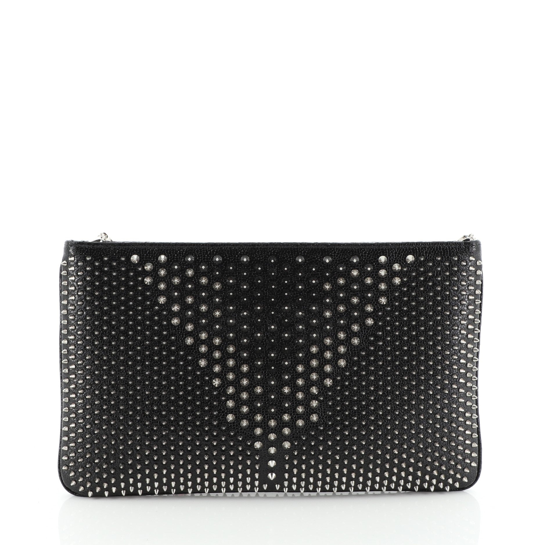Loubiposh Clutch Spiked Leather