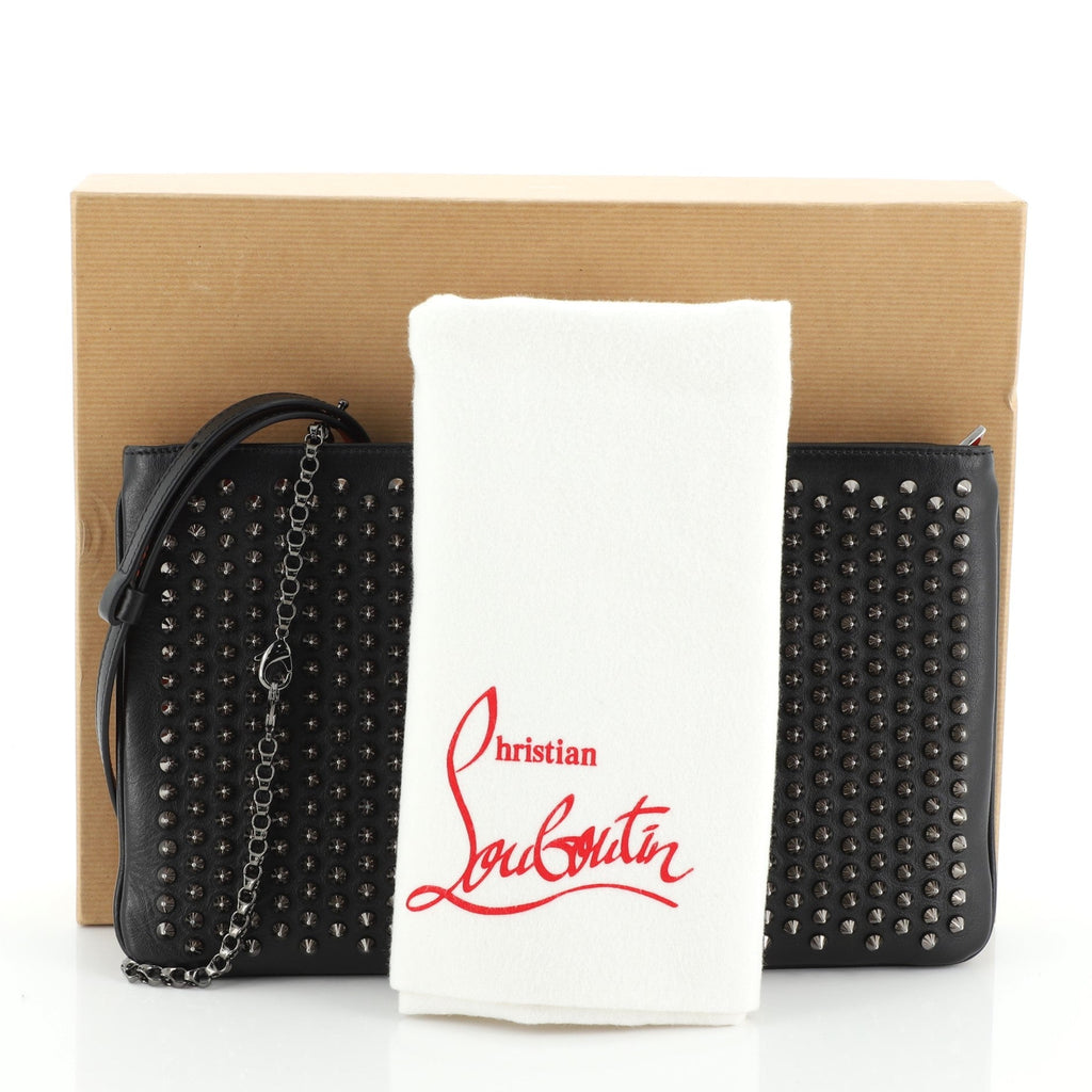 Loubiposh Clutch Spiked Leather