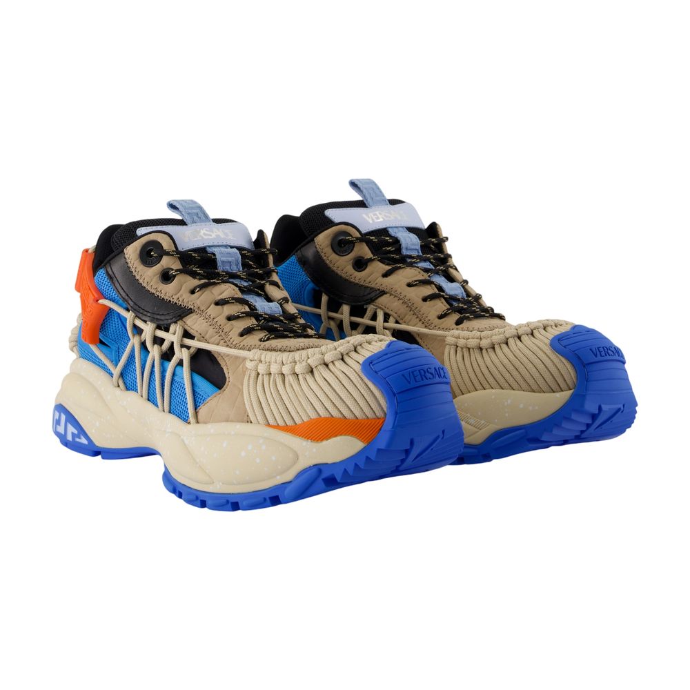 Coconut Sneakers - Versace - Leather - Beige