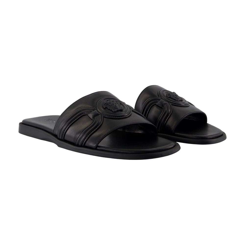 Women's Sandals - Versace - Leather - Black