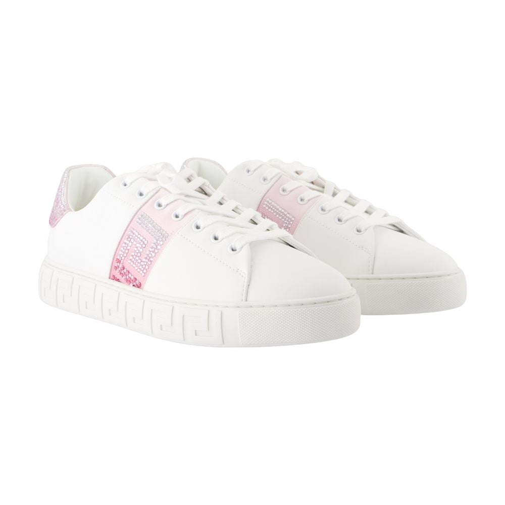 Women's Free Bio Sneakers - Versace - Synthetic - White