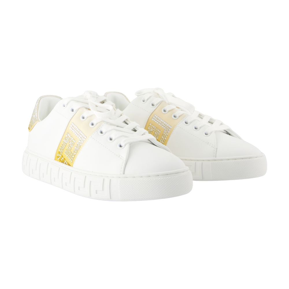 Women's Free Bio Sneakers - Versace - Silk - White