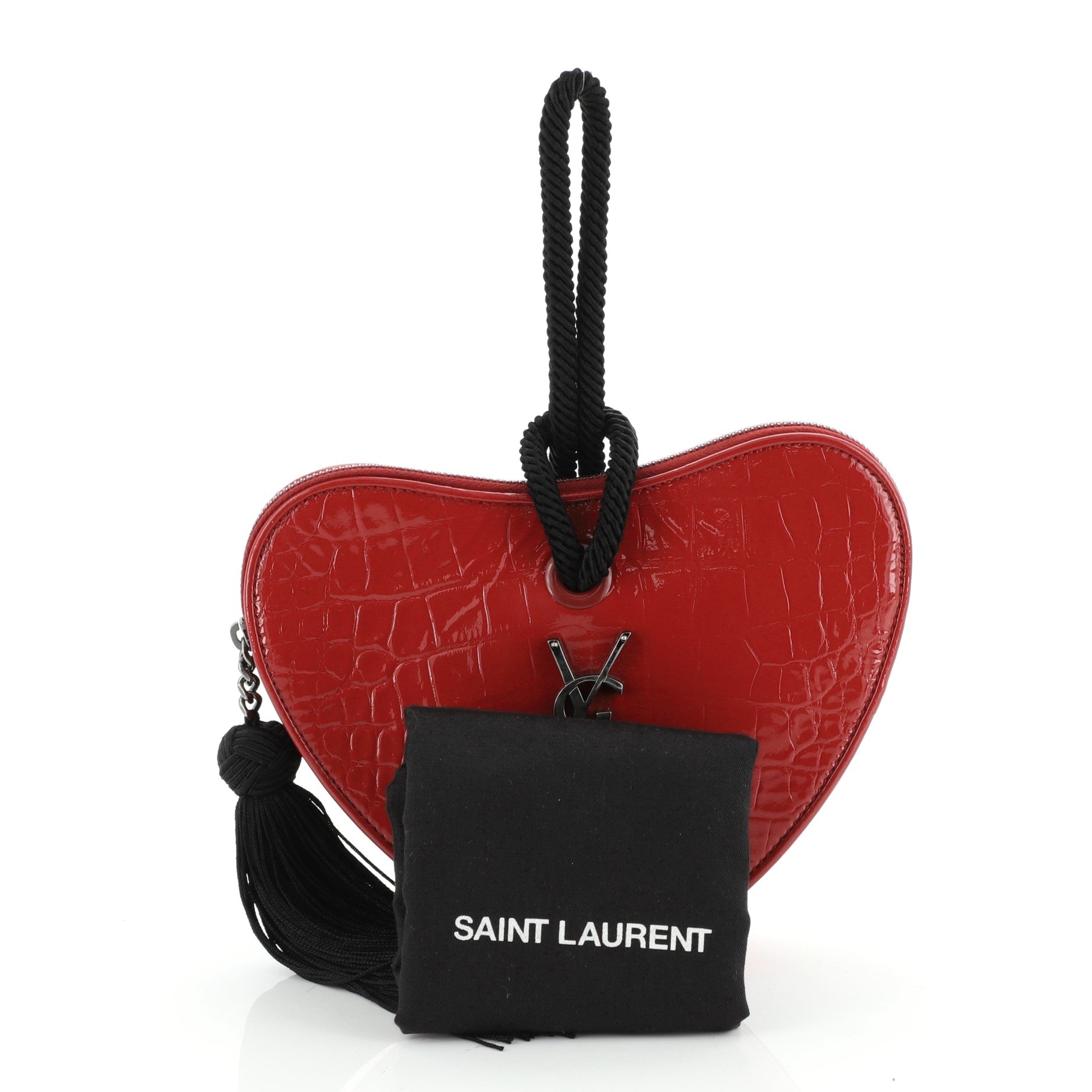 Coeur Clutch Crocodile Embossed Patent