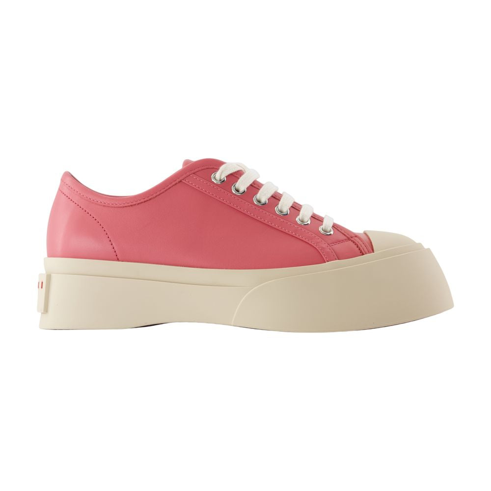 Women's Laced Up Sneakers - Marni - Leather - Pink