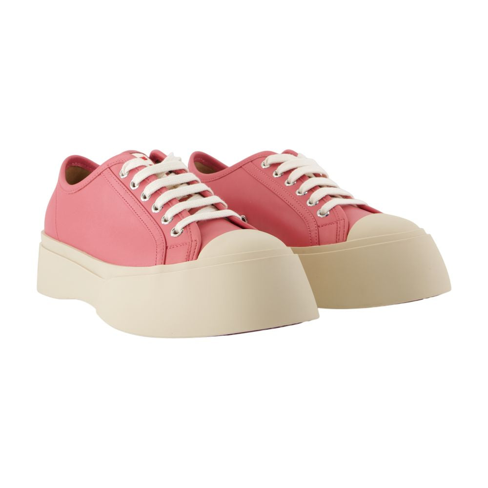 Women's Laced Up Sneakers - Marni - Leather - Pink