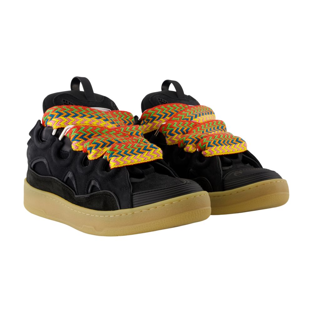 Women's Curb Sneakers - Lanvin - Synthetic - Black