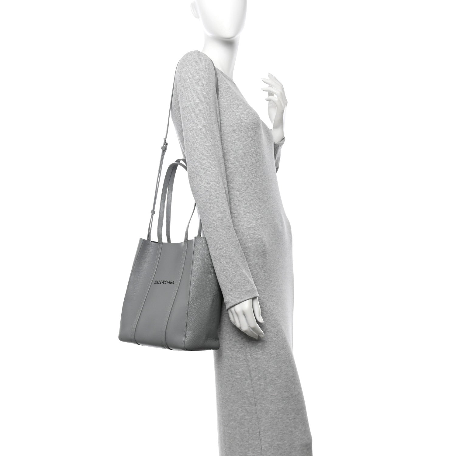 Calfskin XS Everyday Tote Balenciaga Grey Black