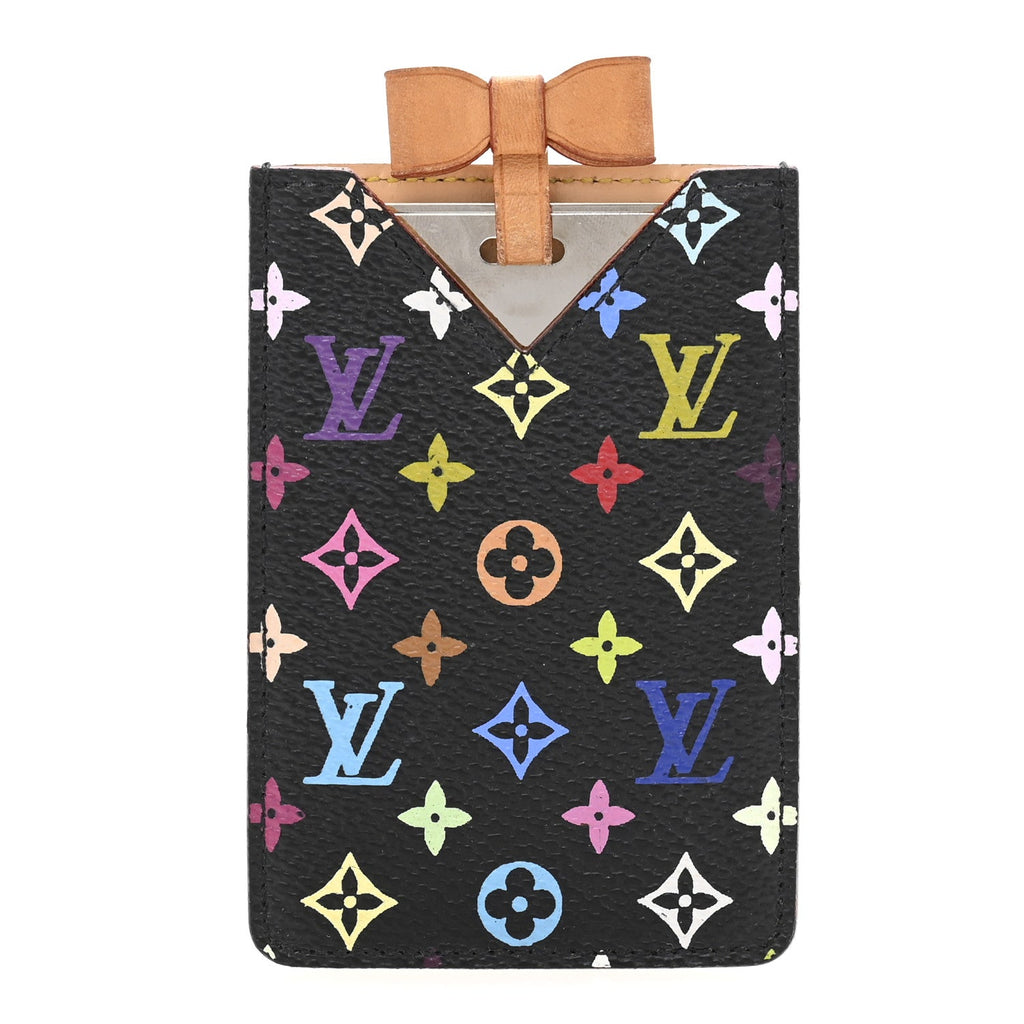 Monogram Multicolor Mirror and Case Pouch Black
