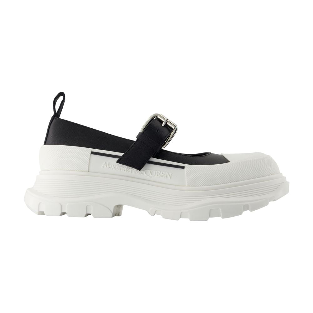 Women's Tread Slick Mary Jane - Alexander McQueen - Leather - Black