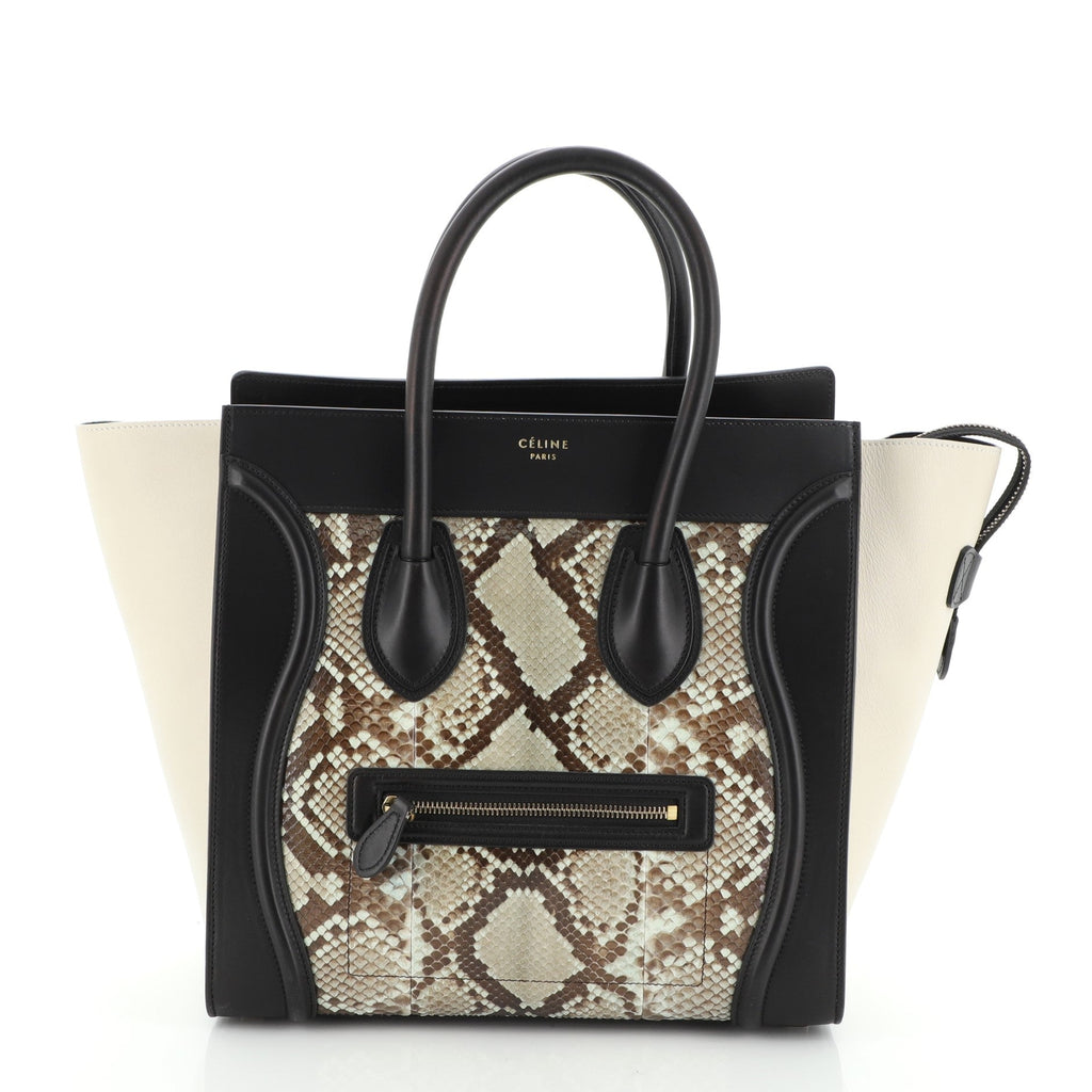 Luggage Bag Python and Leather Mini