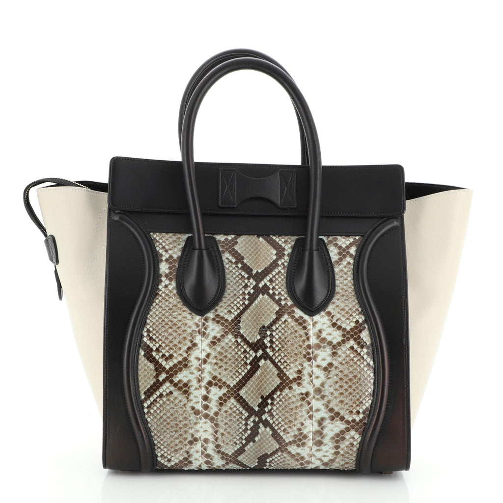 Luggage Bag Python and Leather Mini