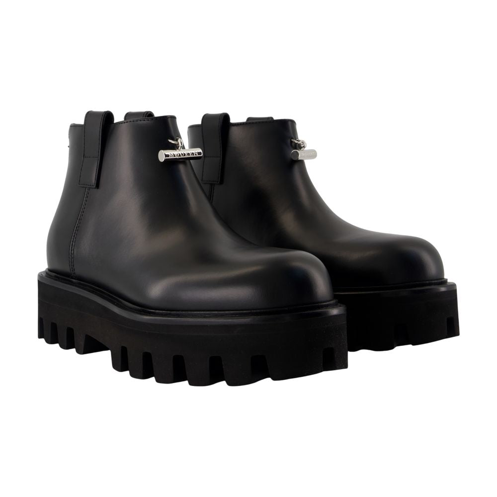 Women's Ankle Boots - Alexander McQueen - Leather - Black