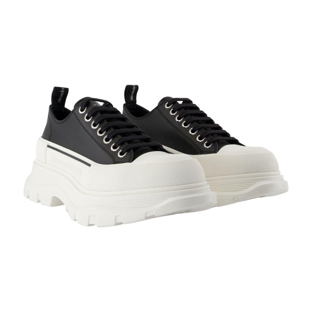 Women's Tread Slick Sneakers - Alexander McQueen - Leather - Black