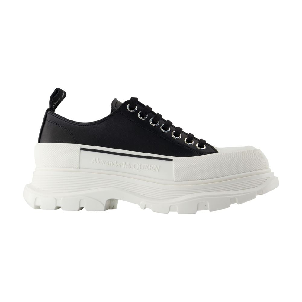 Women's Tread Slick Sneakers - Alexander McQueen - Leather - Black