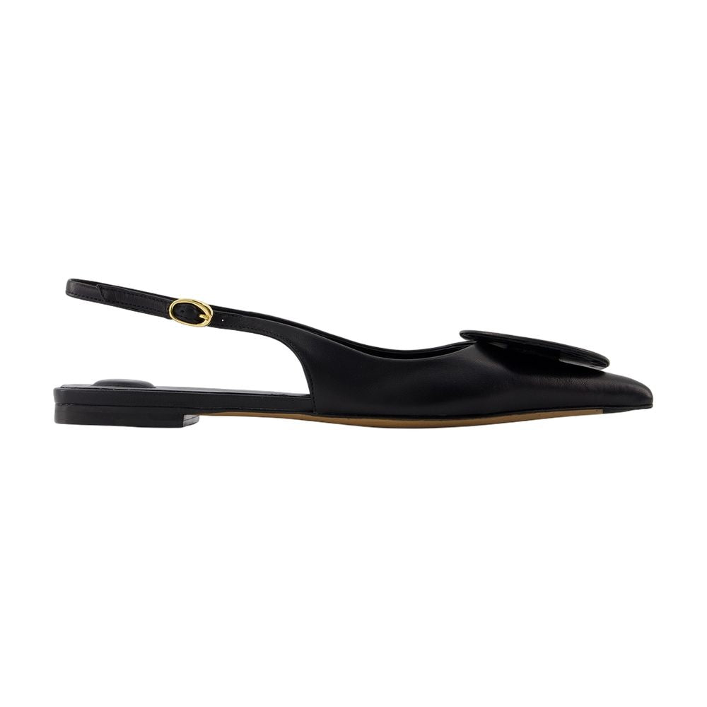 Women's Duelo P Slingbacks - Jacquemus - Leather - Black