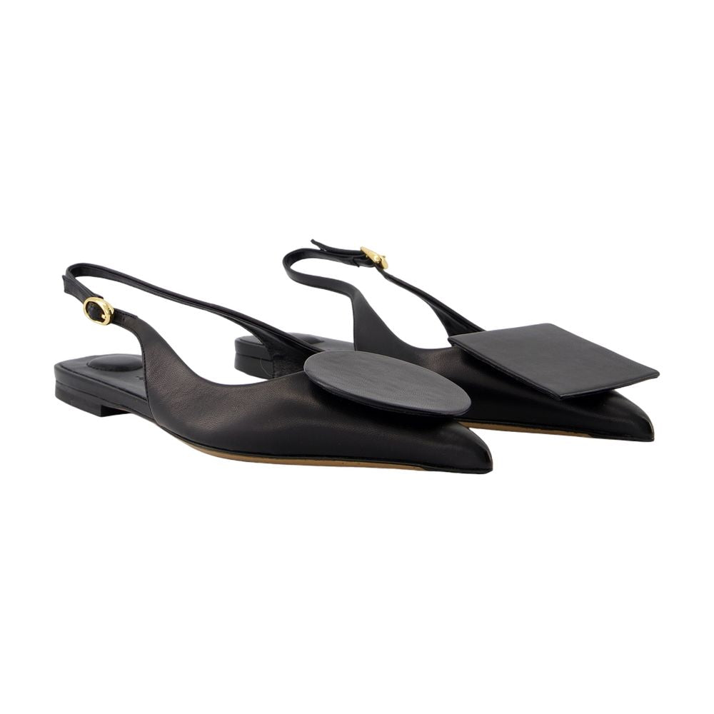 Women's Duelo P Slingbacks - Jacquemus - Leather - Black