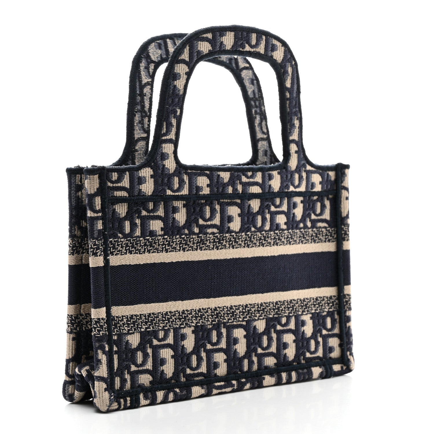 Oblique Mini Book Tote Blue Multicolor