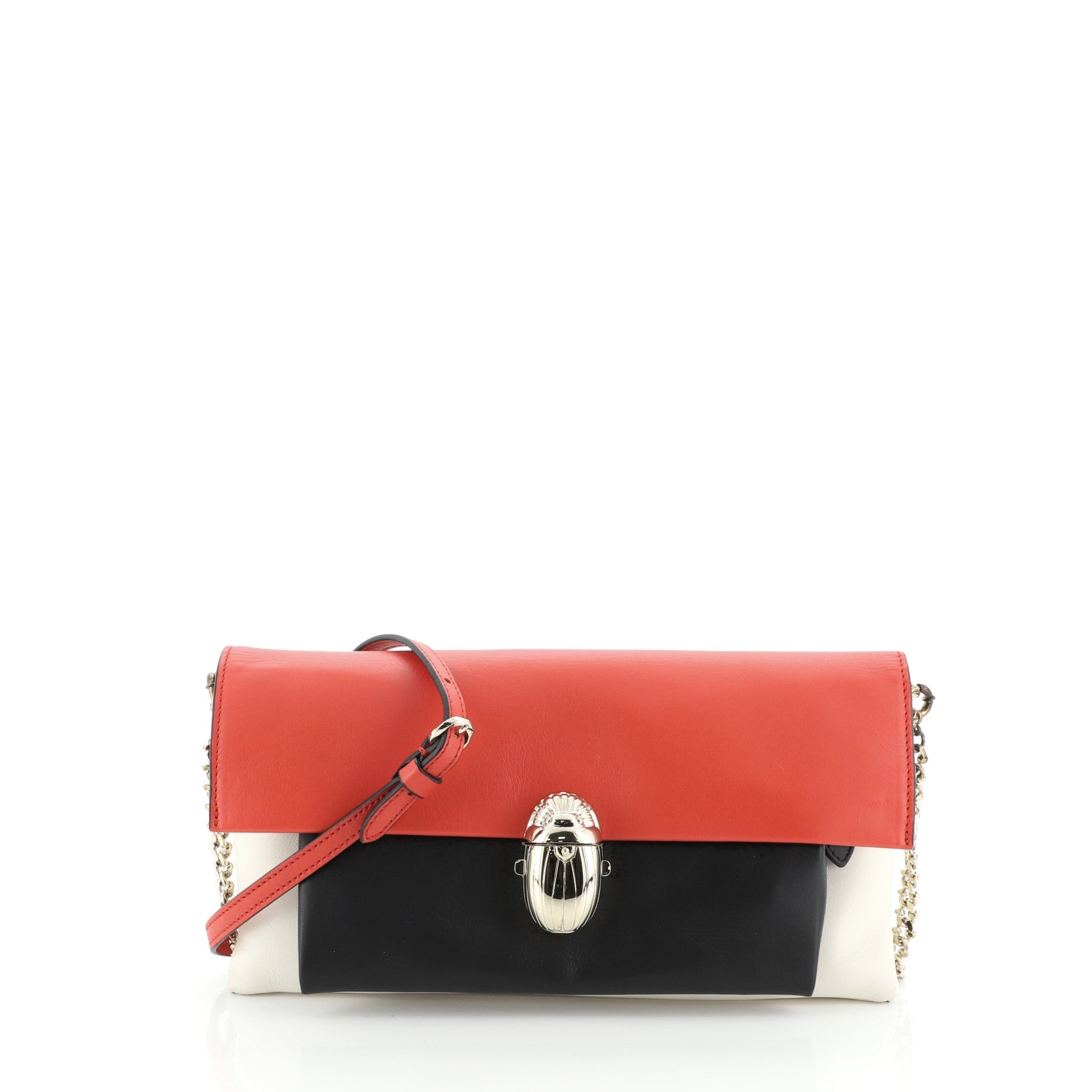 Tricolor Khepira Clutch Leather Small