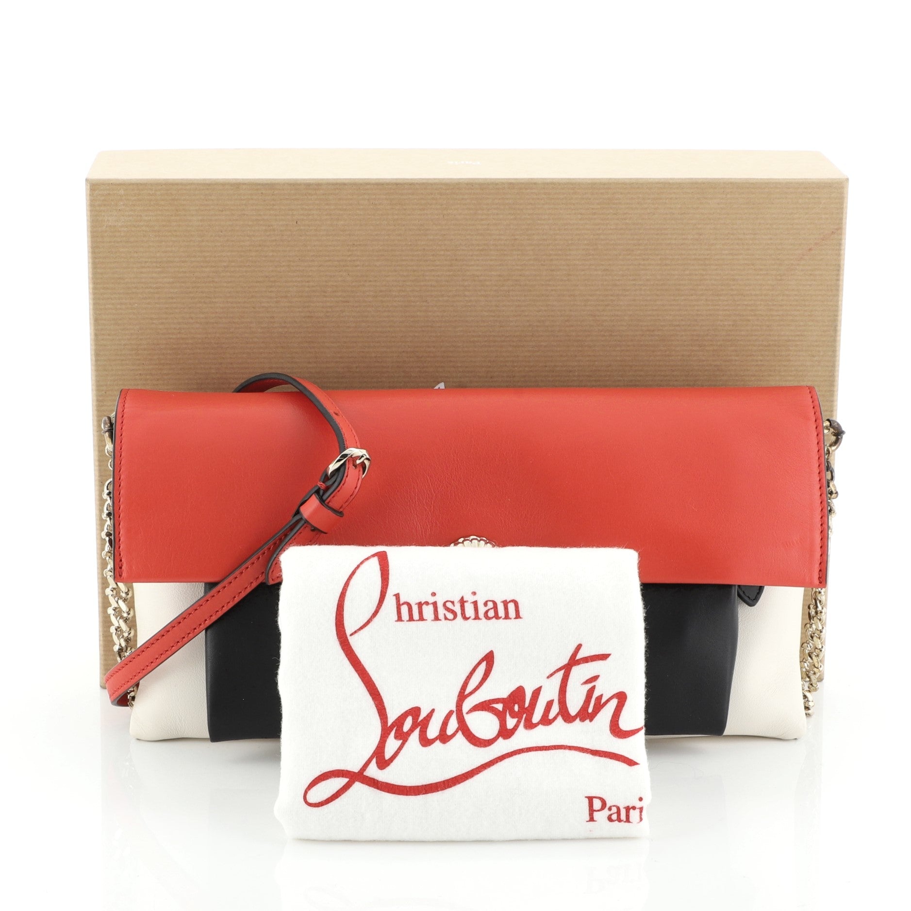 Tricolor Khepira Clutch Leather Small