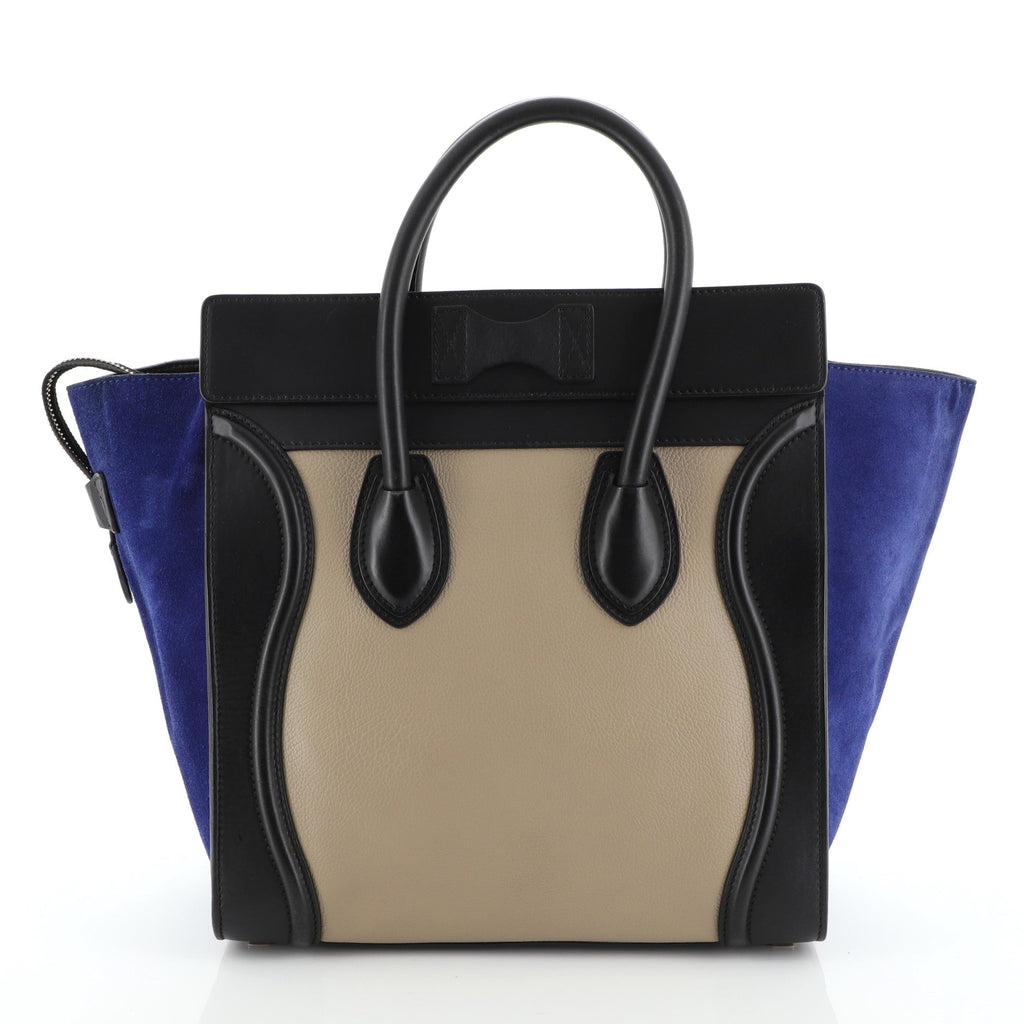 Tricolor Luggage Bag Leather Mini