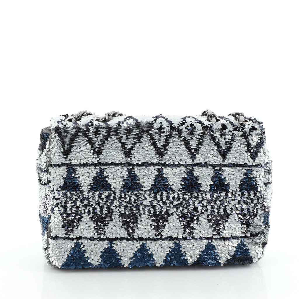 CC Chain Flap Bag Multicolor Sequins Mini
