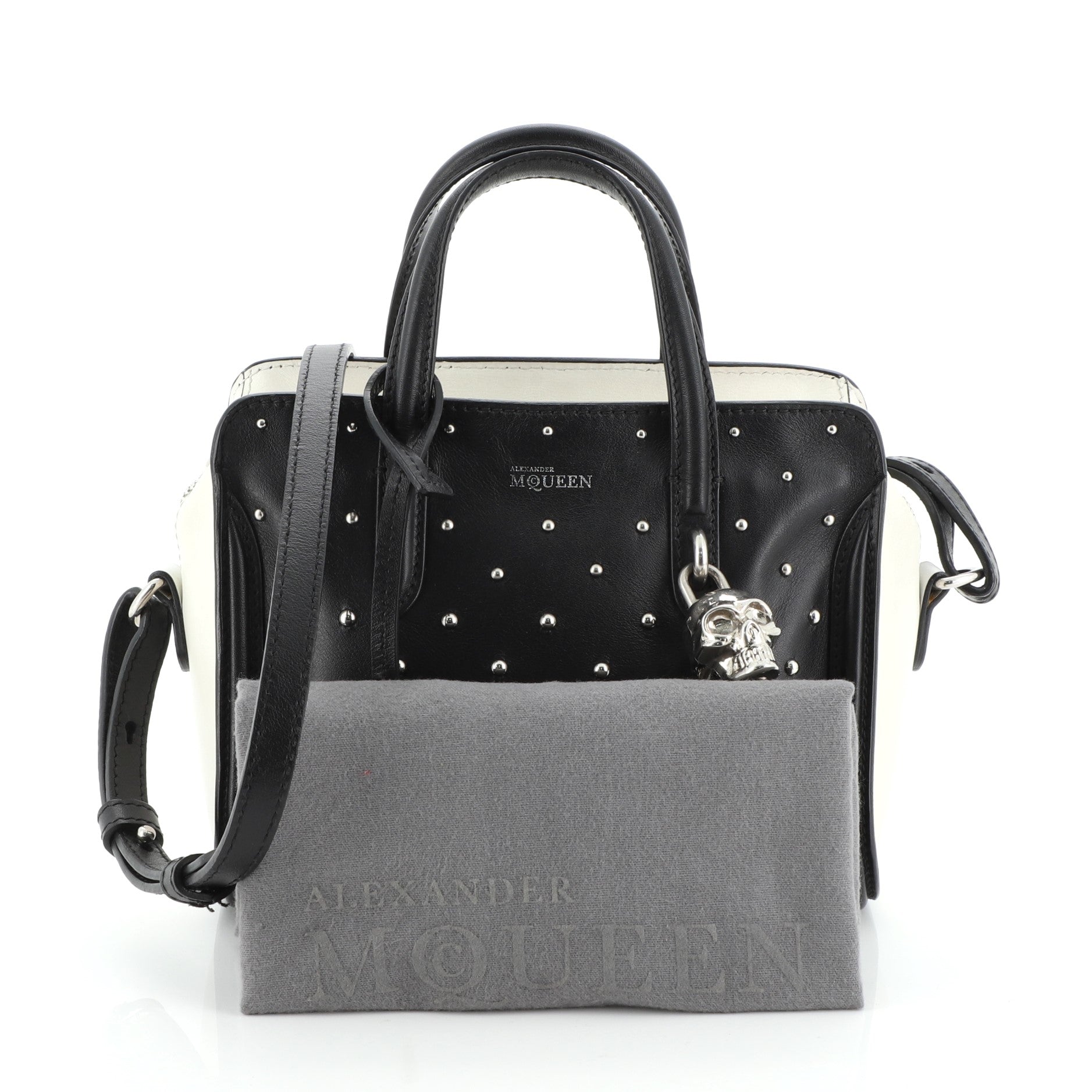 Padlock Zip Around Tote Studded Leather Mini