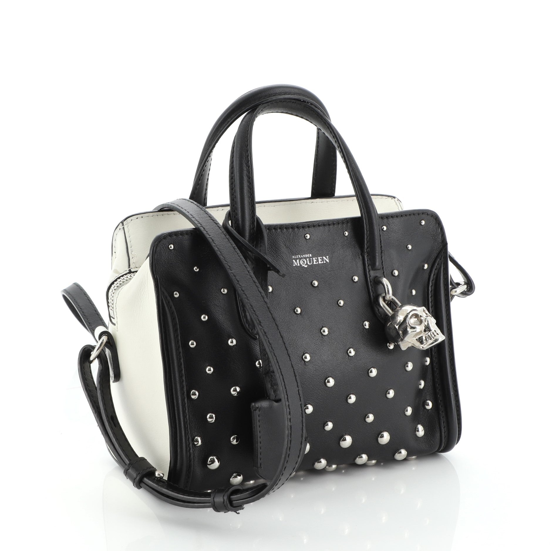 Padlock Zip Around Tote Studded Leather Mini