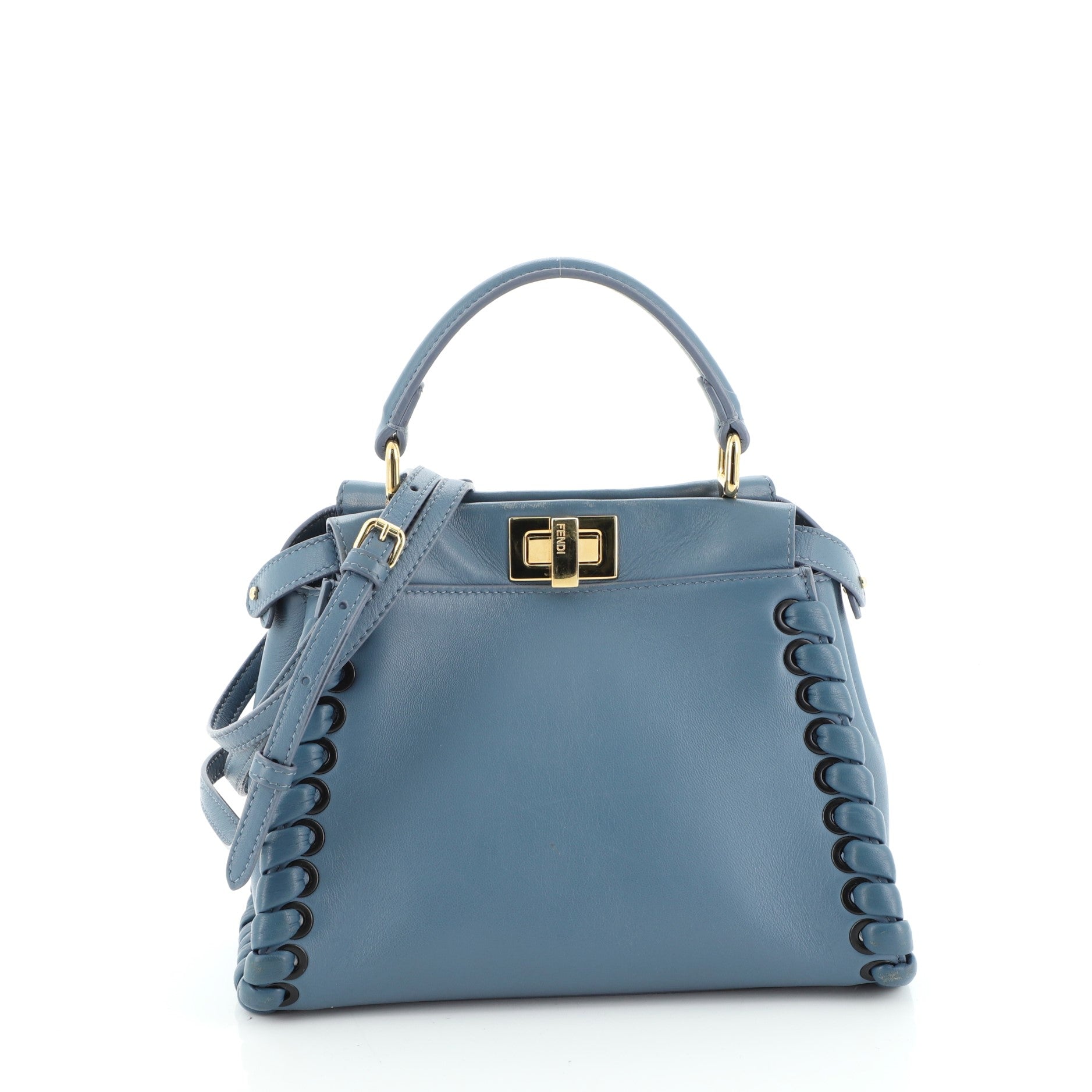 Peekaboo Bag Whipstitch Leather Mini