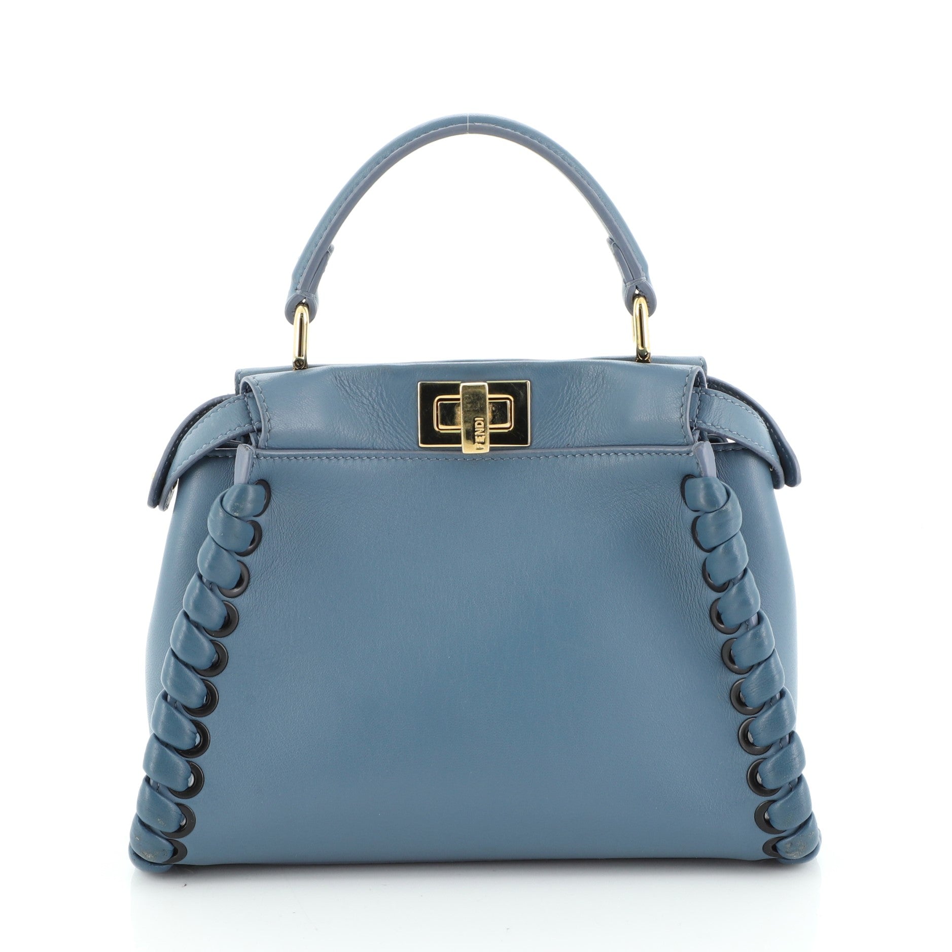 Peekaboo Bag Whipstitch Leather Mini