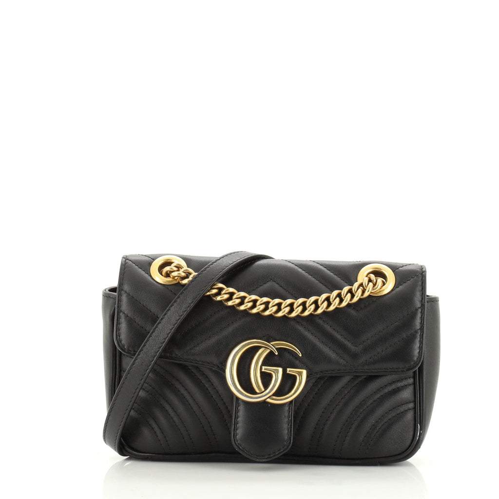 GG Marmont Flap Bag Matelasse Leather Mini