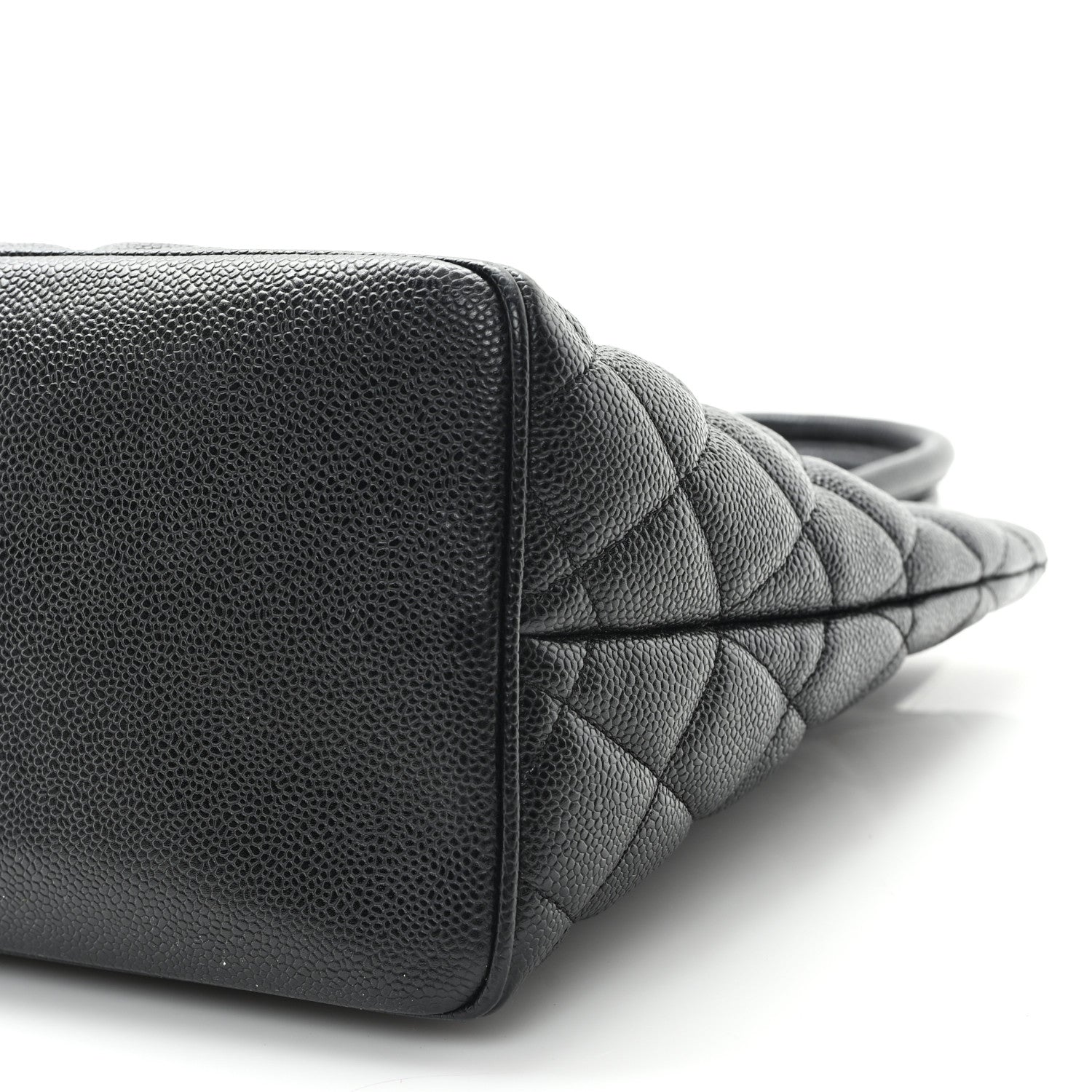 Caviar Quilted Medallion Tote Black