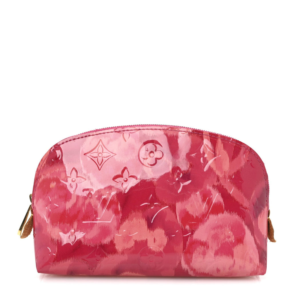 Vernis Ikat Cosmetic Pouch Rose Indien