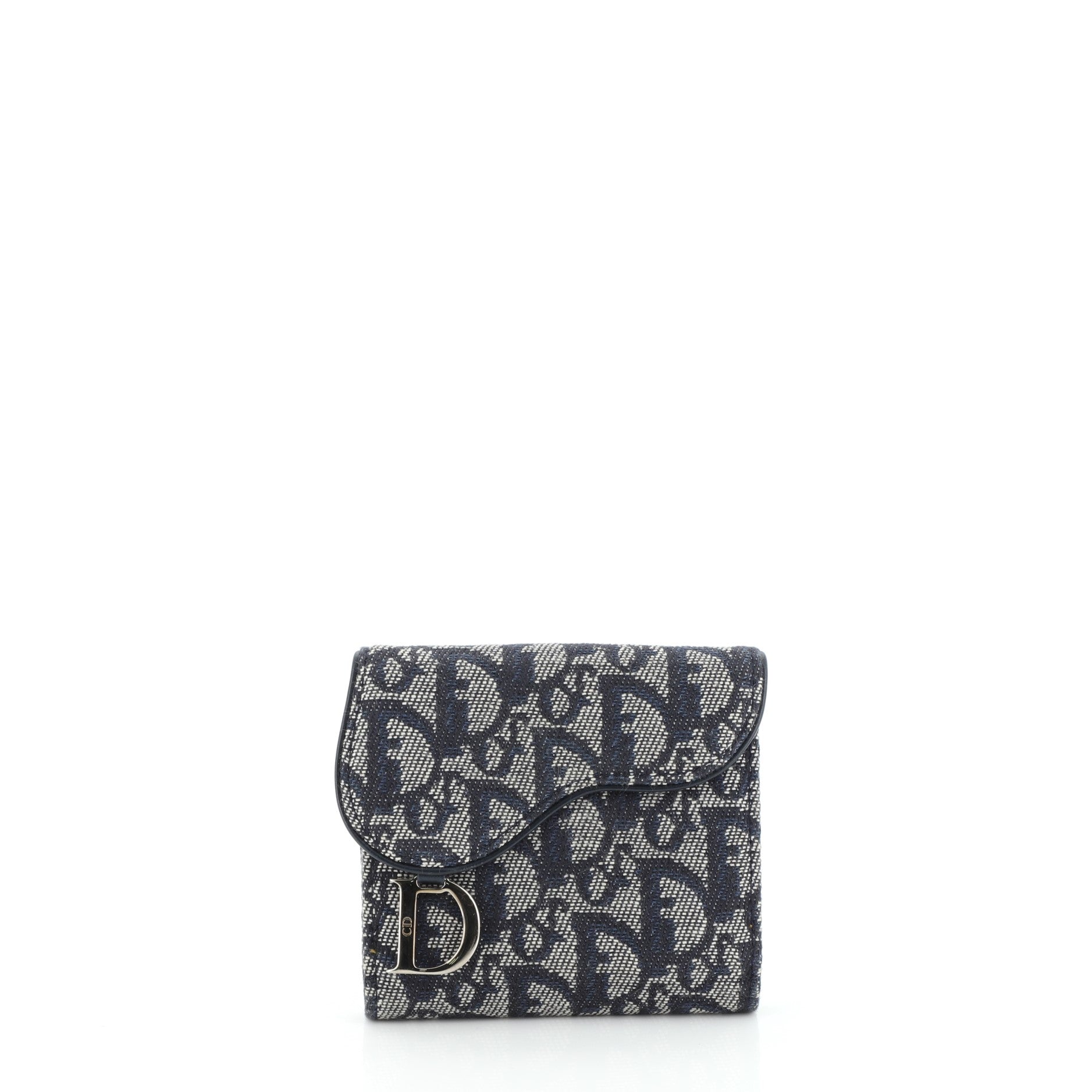 Saddle Flap Wallet Diorissimo Canvas Mini