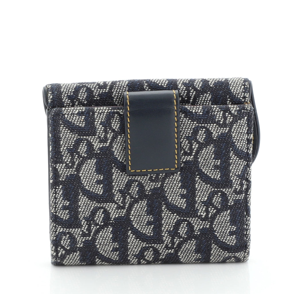 Saddle Flap Wallet Diorissimo Canvas Mini