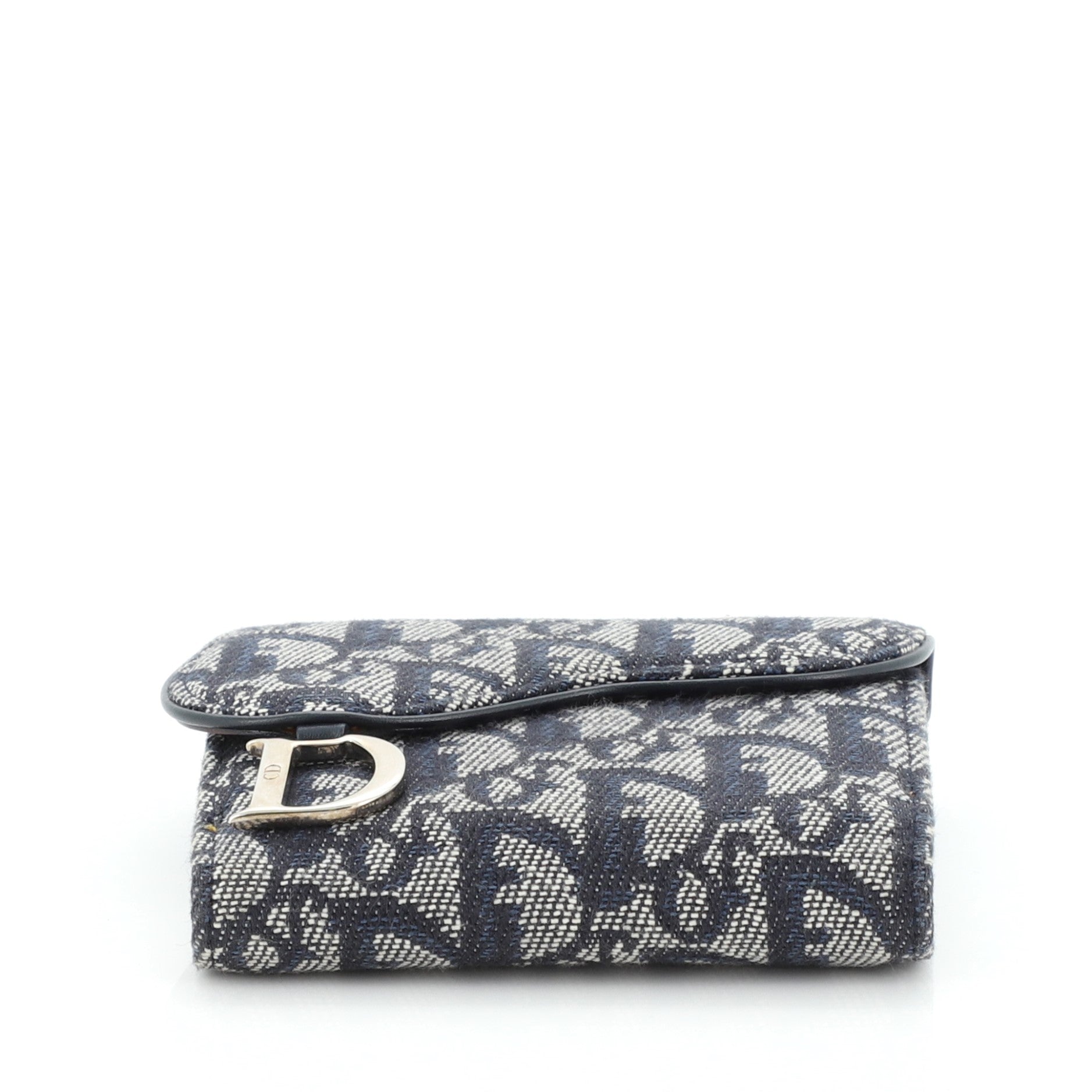 Saddle Flap Wallet Diorissimo Canvas Mini