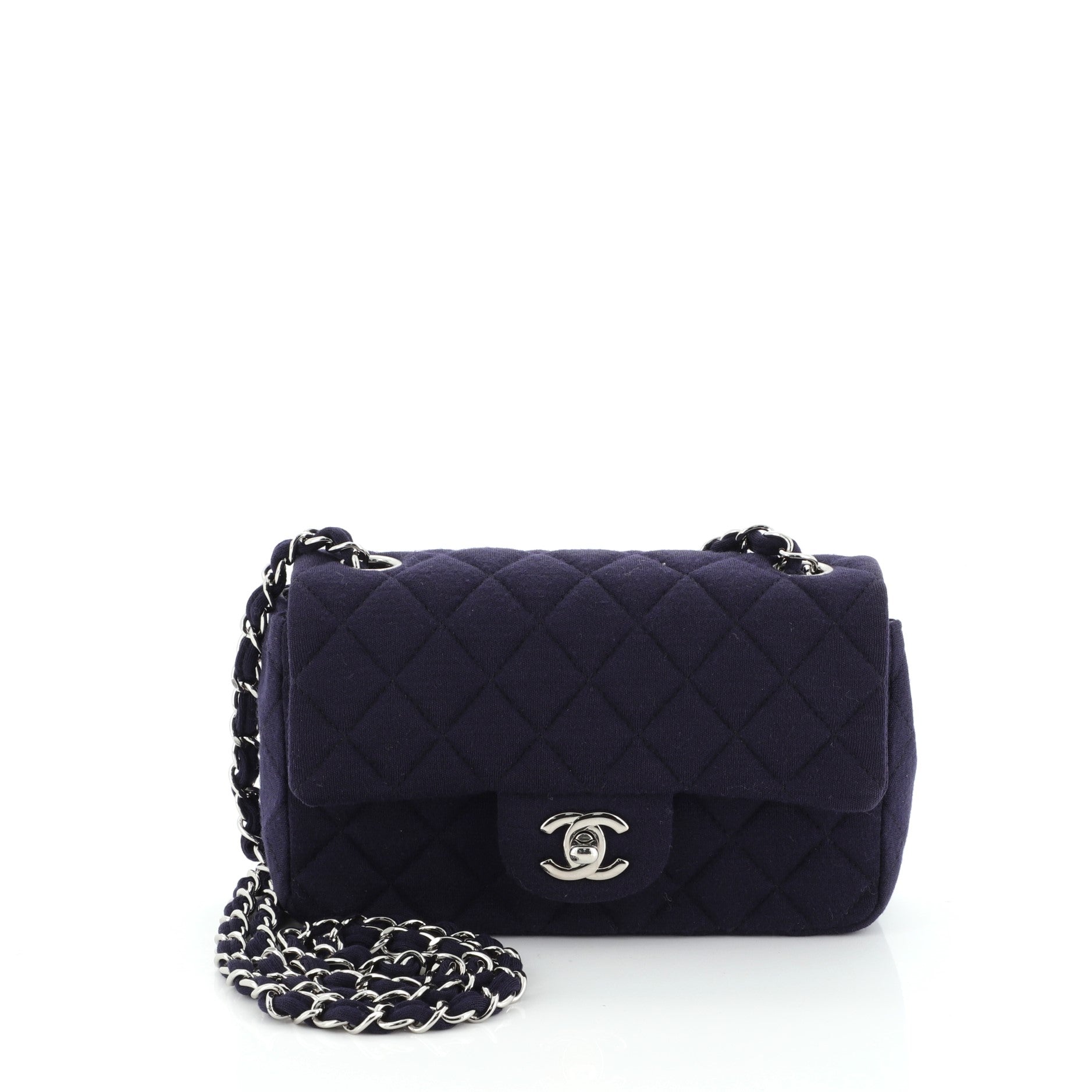 Classic Single Flap Bag Quilted Jersey Mini